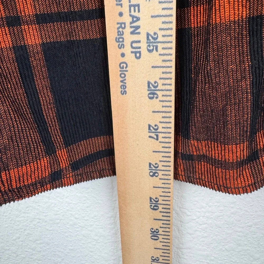 Banana Republic Shirt Mens M Orange Black Excellent Untucked Slim Fit Corduroy